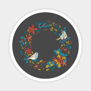 Cute Bird Wreath Magnet